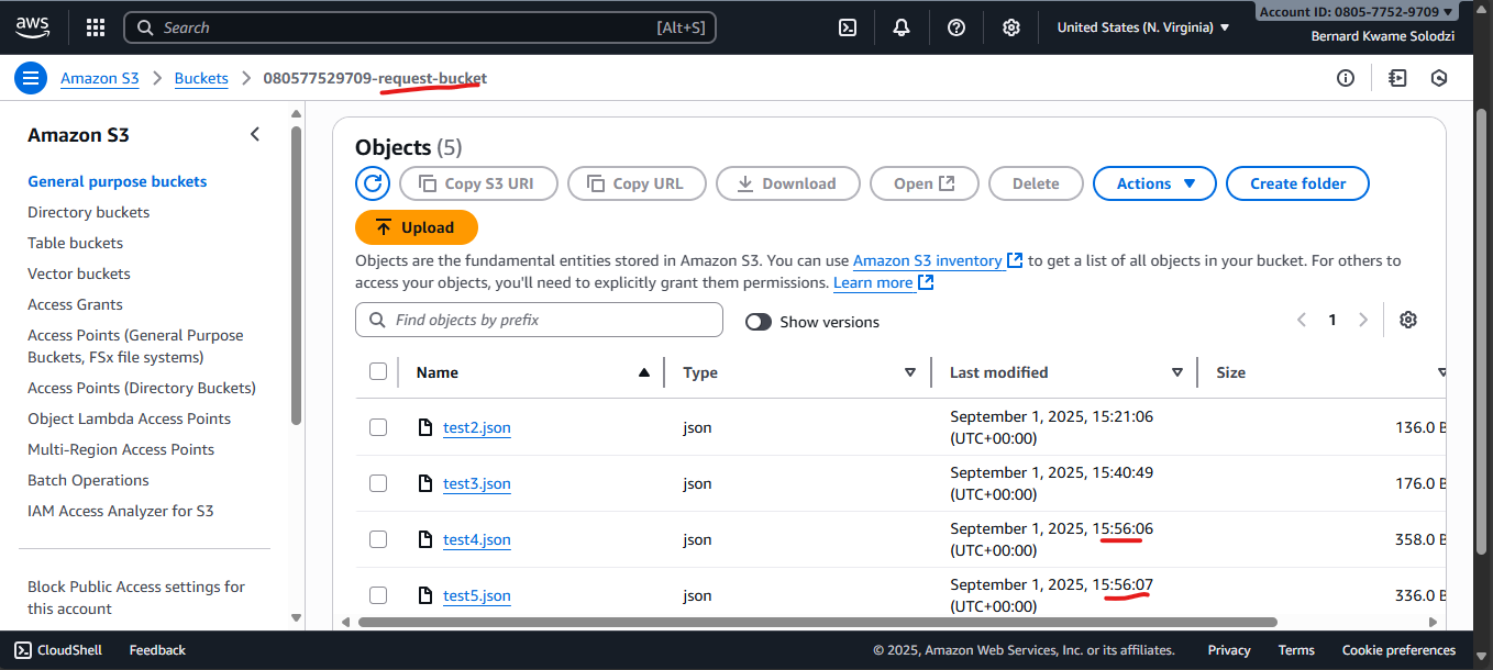 Request Bucket with files to be translated